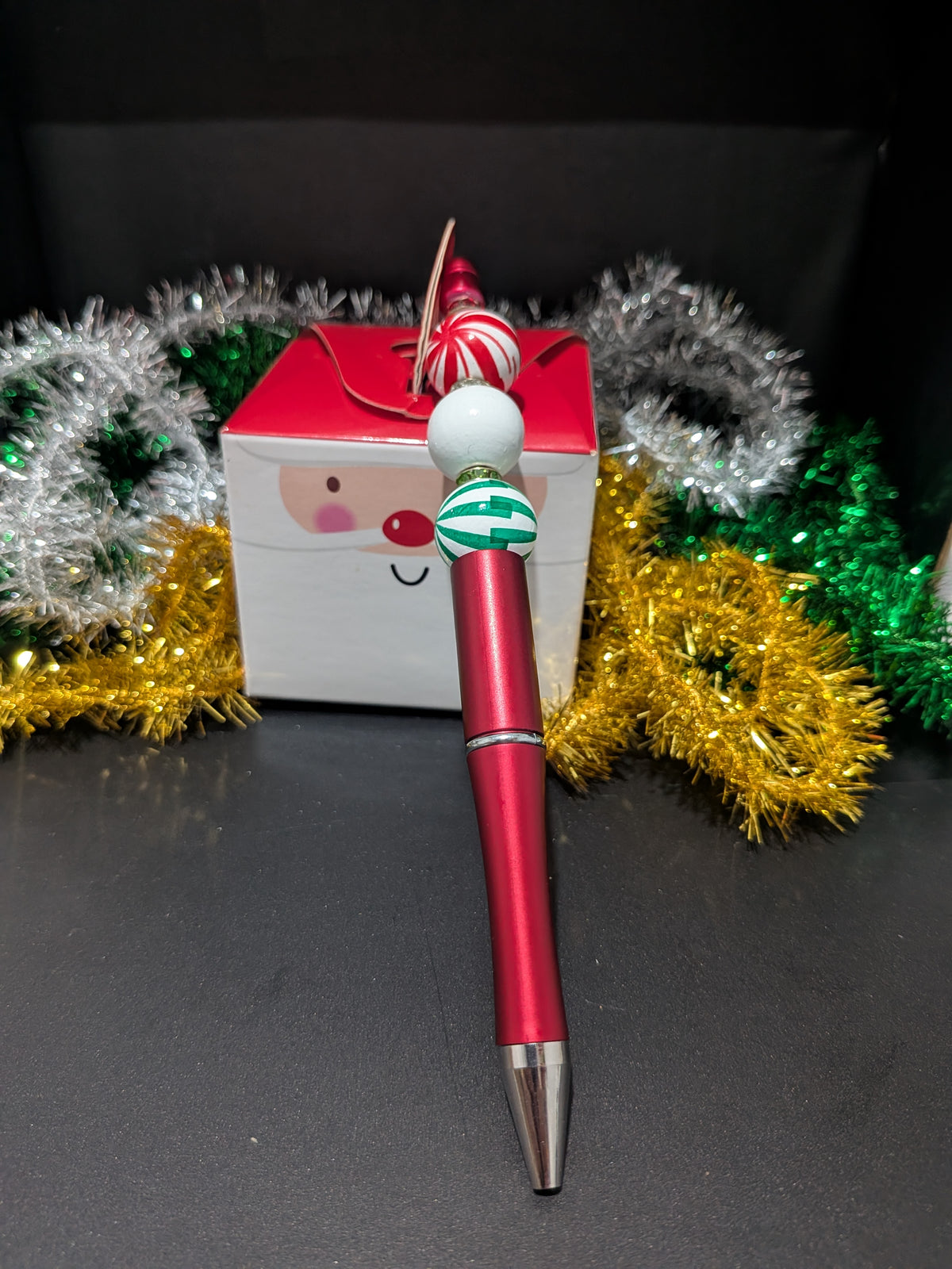 Christmas Beaded Pens - Red