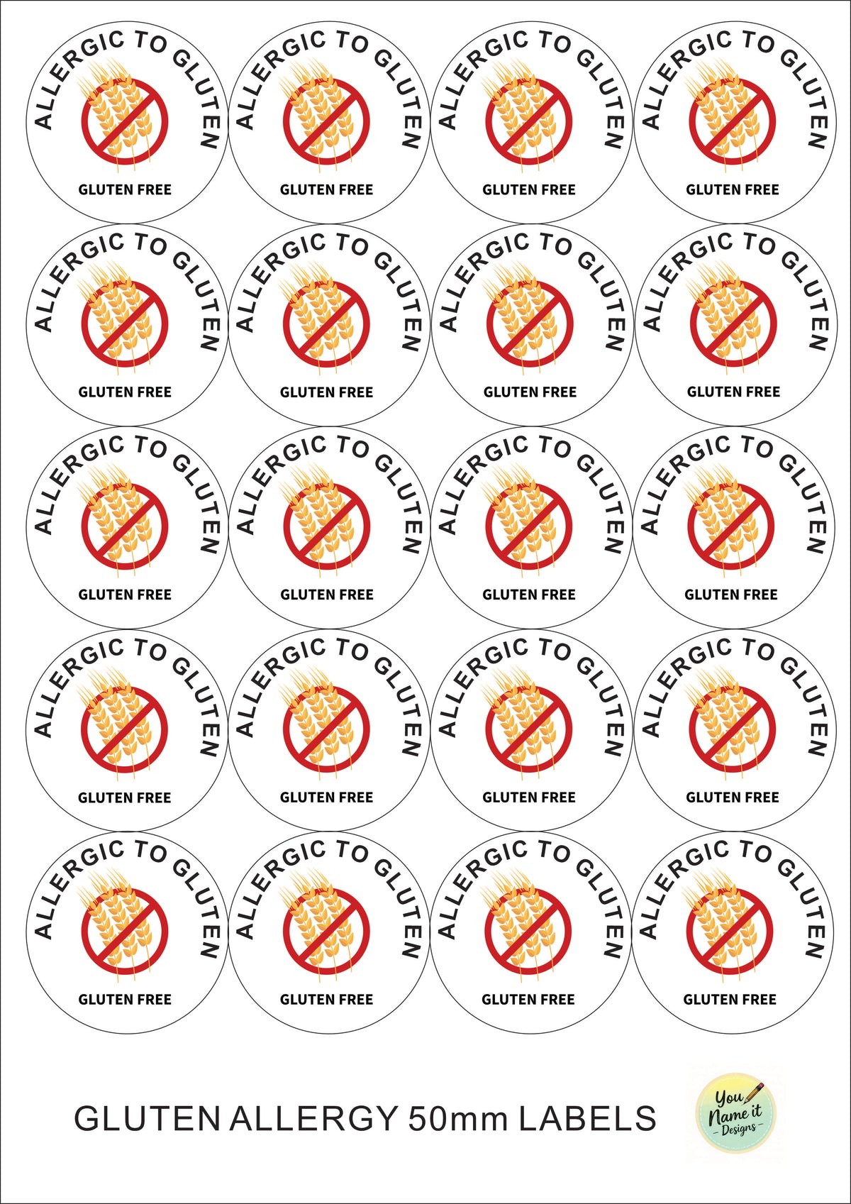 Gluten Free Stickers