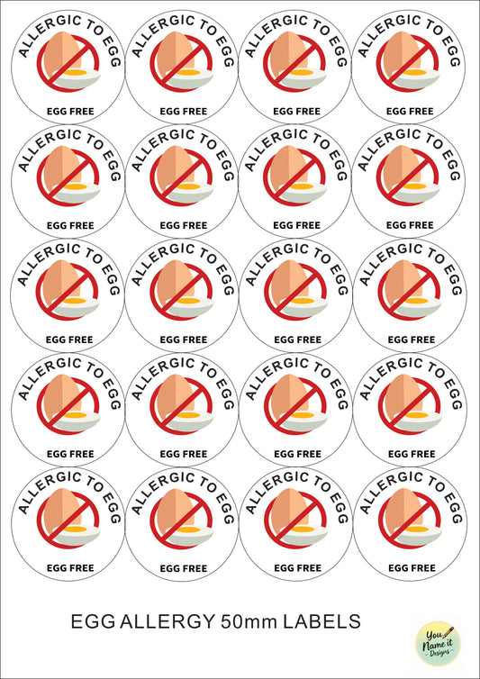Egg Allergy Labels