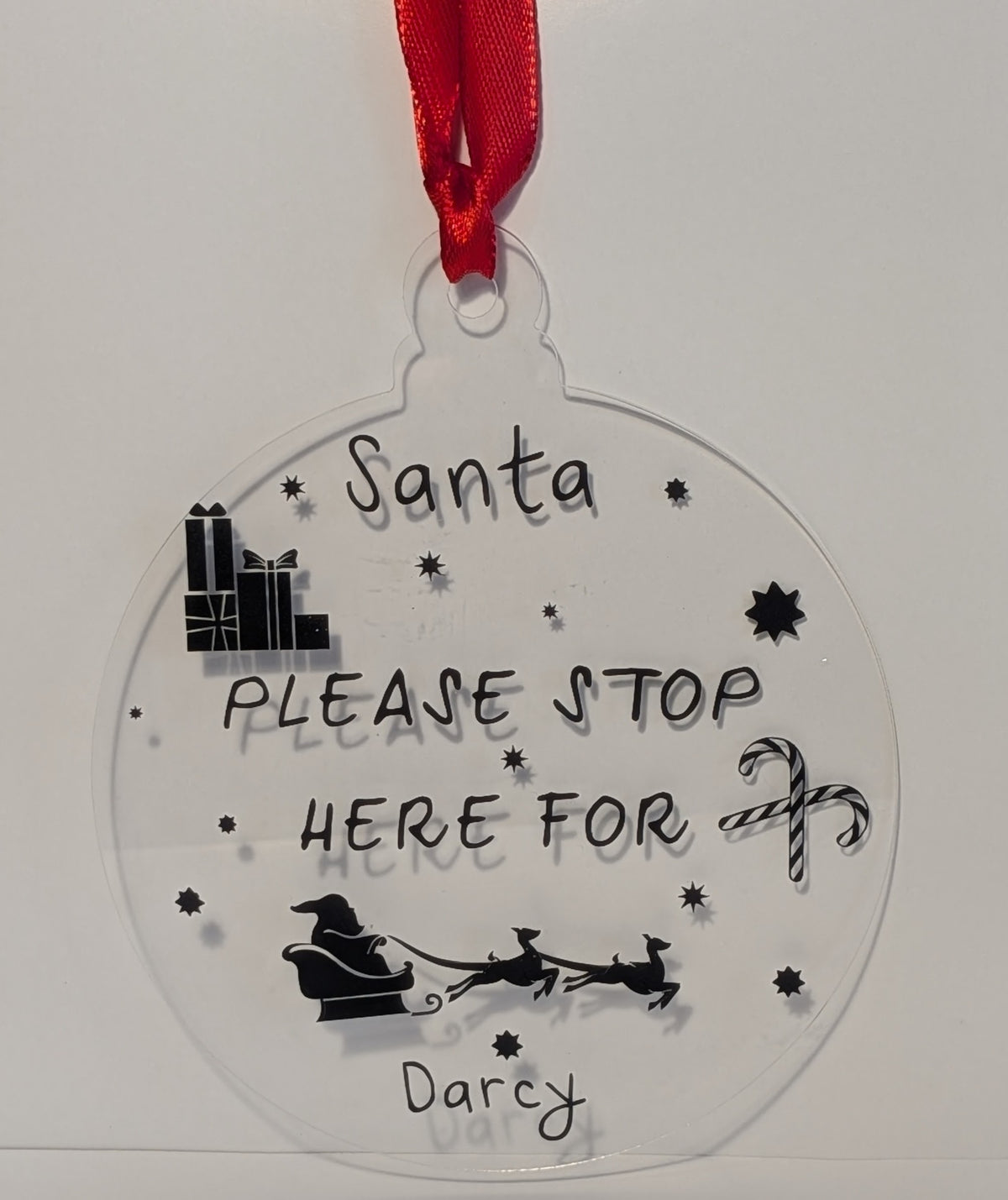 Personalised Silhouette Christmas Baubles