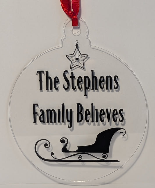 Personalised Silhouette Christmas Baubles