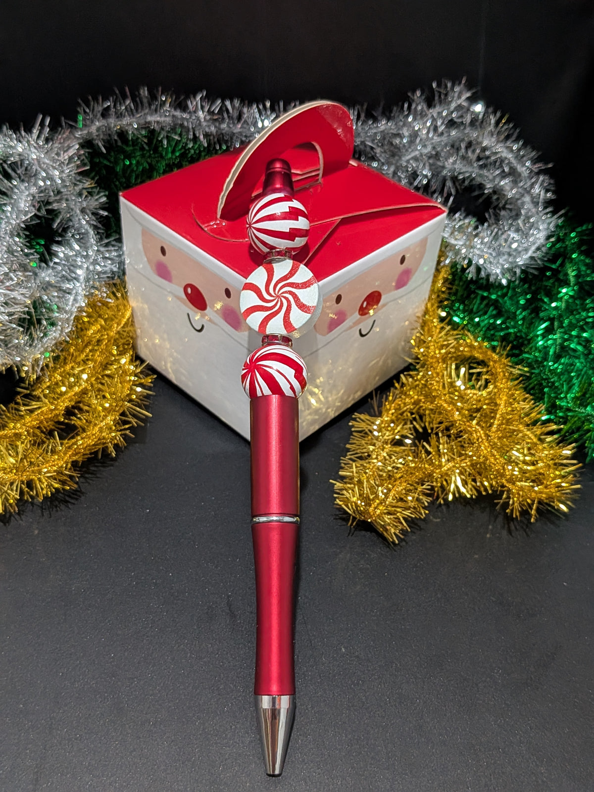 Christmas Beaded Pens - Red