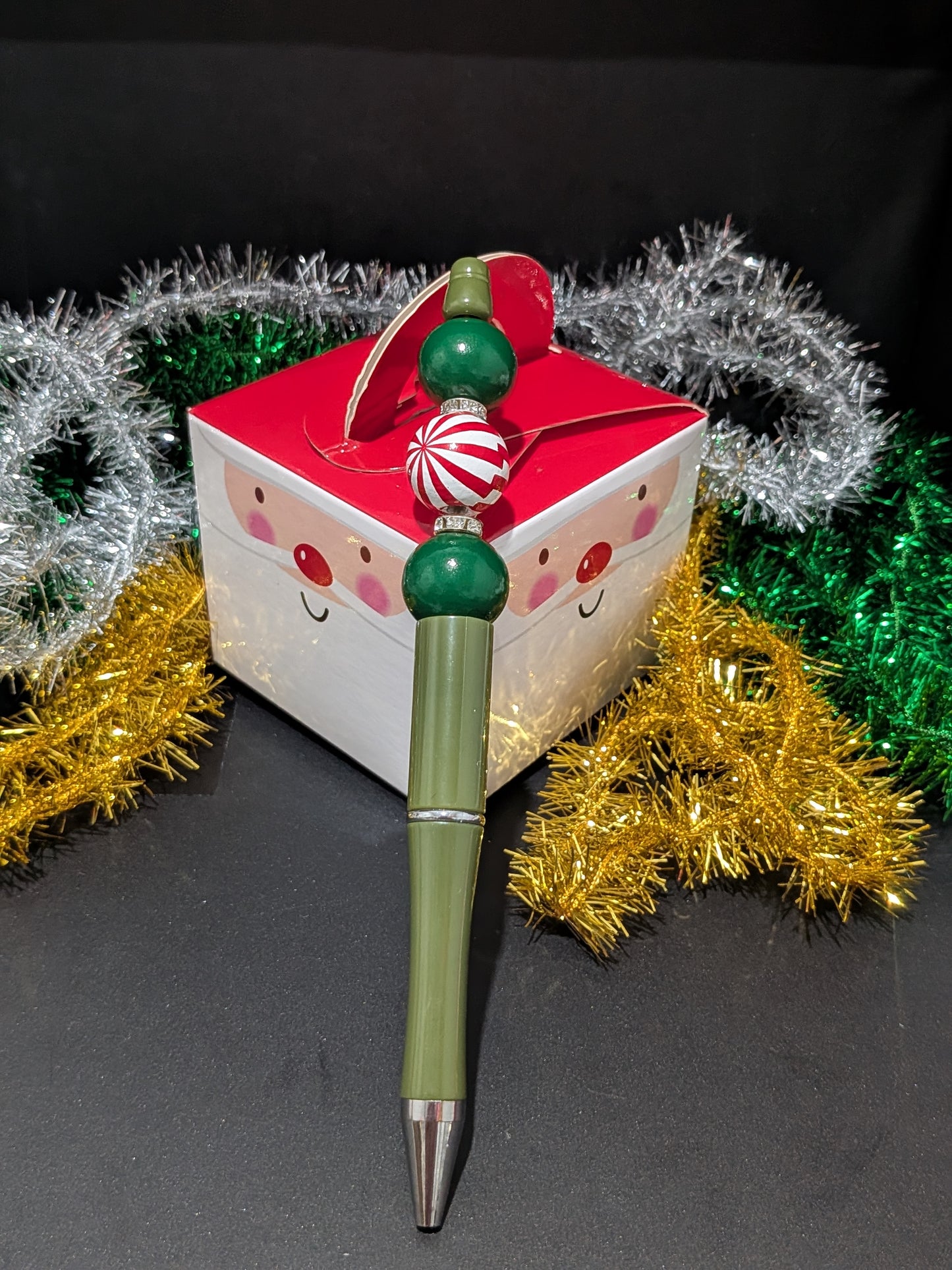 Christmas Beaded Pen - Green