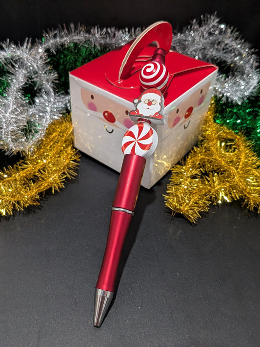 Christmas Beaded Pens - Red
