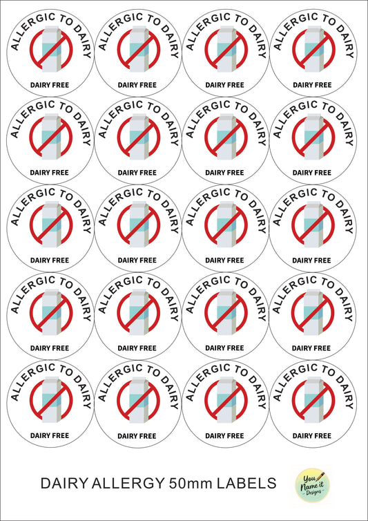 Dairy Allergy Labels